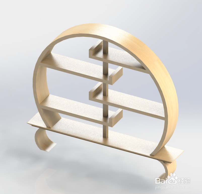 SolidWorks如何画创意书架