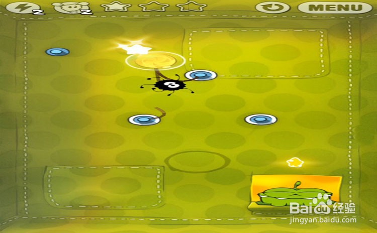 手机游戏割绳子level2-9、level2-10三星攻略