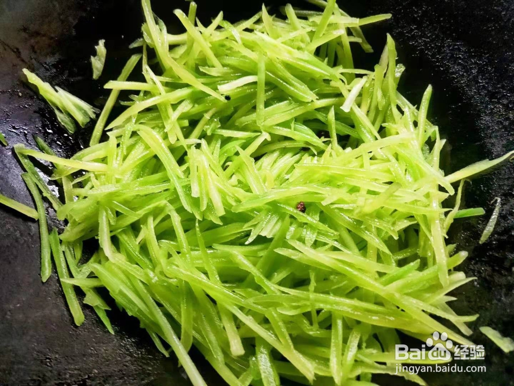 椒香青笋丝---便秘小菜谱