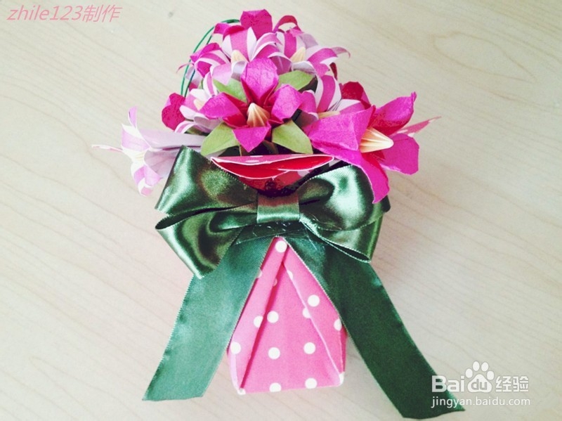 手工折纸制作：[50]DIY幸福花篮