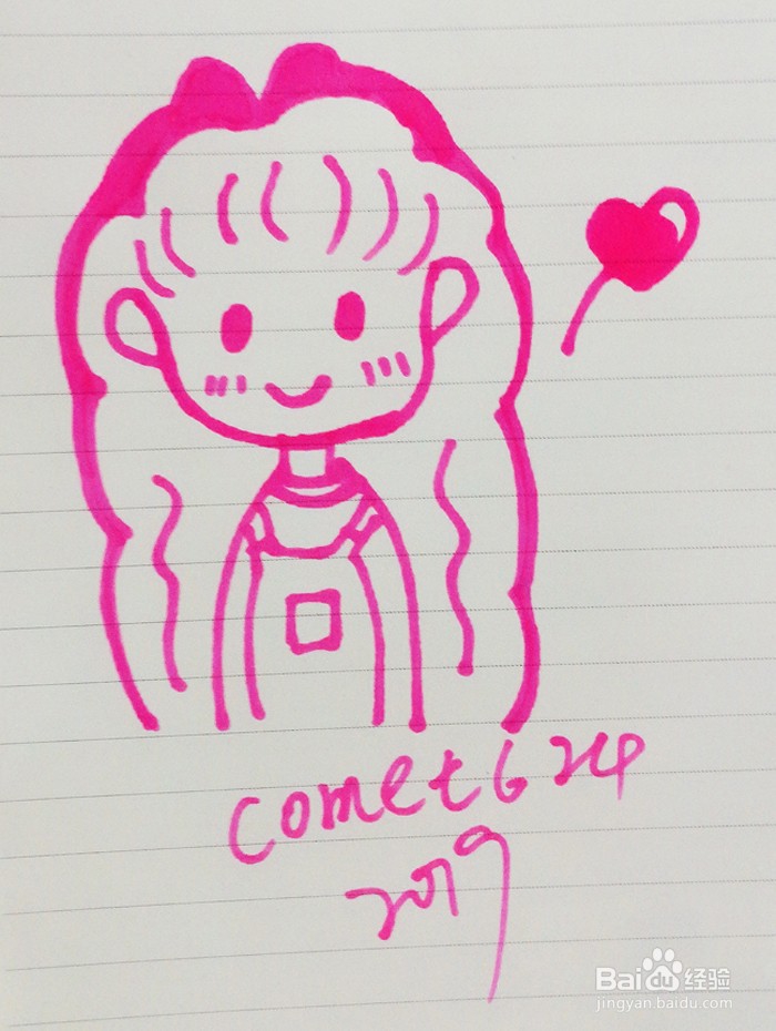 手绘可爱的卡通女孩头像