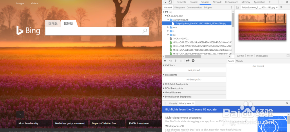保存必应搜索的背景图片（2018年3月）