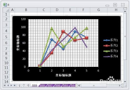 EXCEL带直线和数据标记的散点图显示布局2效果