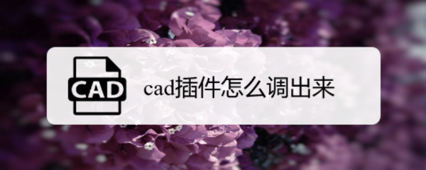 <b>cad插件怎么调出来</b>