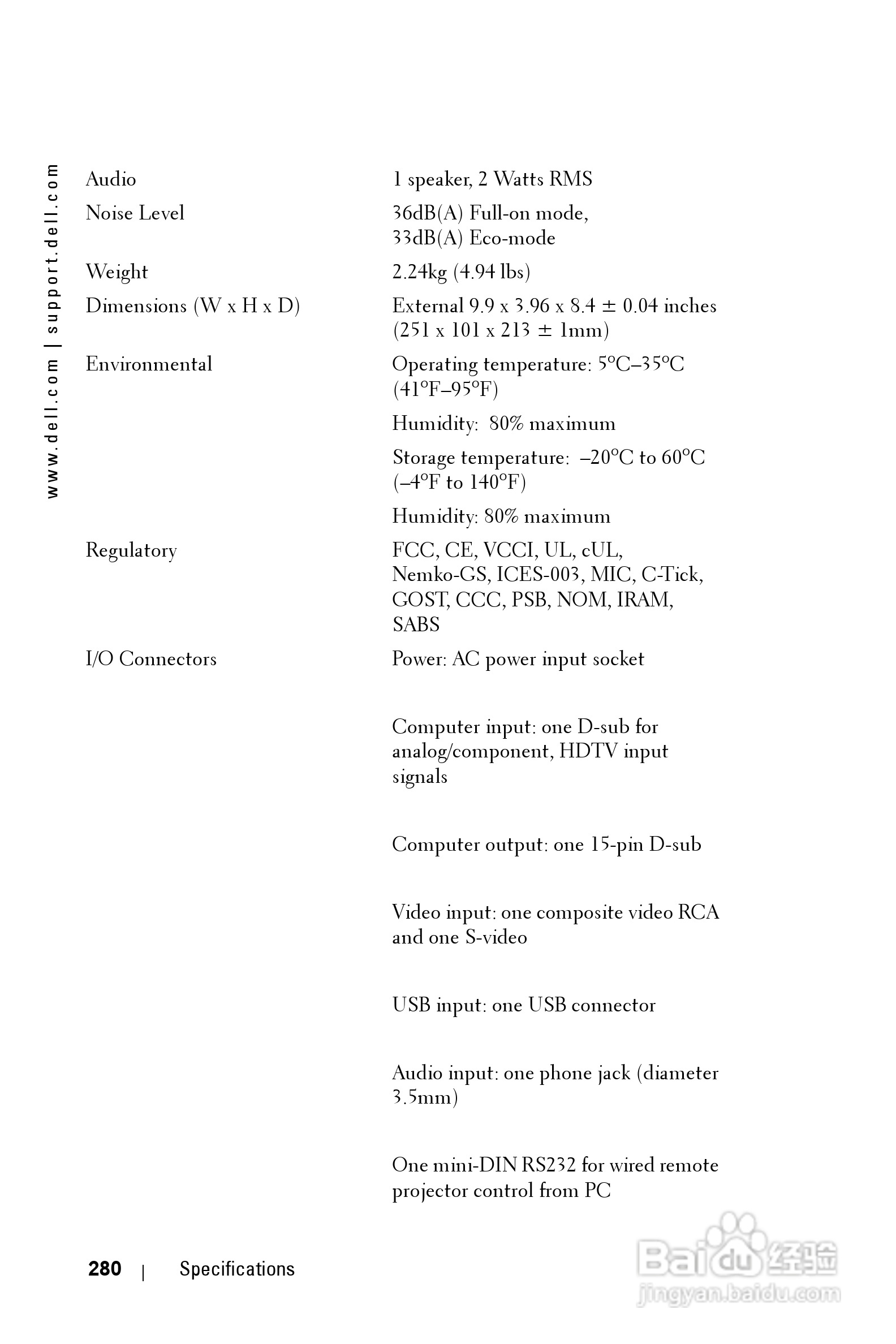 DELL Dell 1200MP Projector投影机说明书:[28]