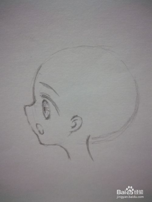 侧面漫画人物头部和五官画法 百度经验