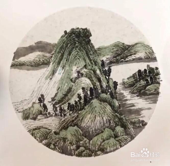 国画淡彩山水教程步骤详解