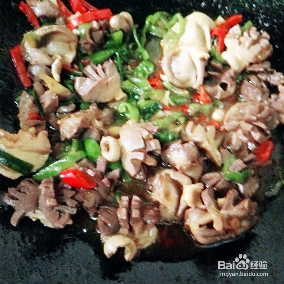 鸡肫炒辣椒的做法