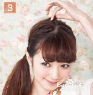 甜美可爱的马尾扎发