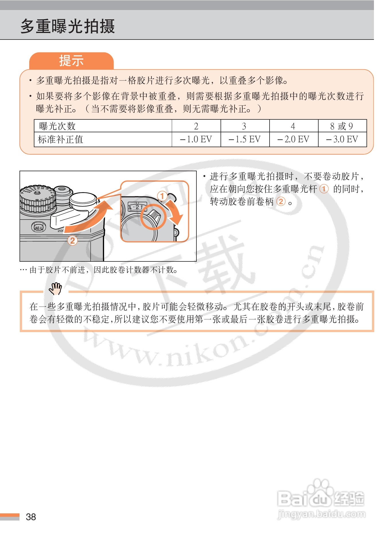 尼康FM3A数码相机使用说明书:[4]