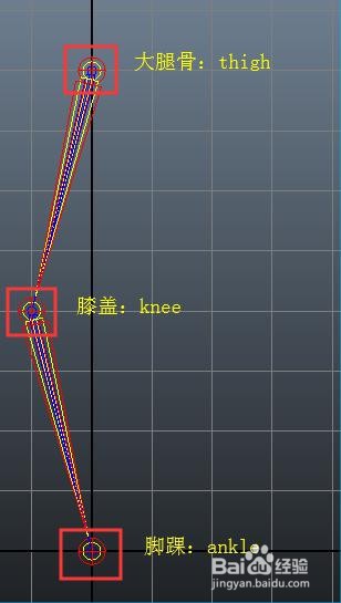 腿部节点绑定：三套骨骼IKFK的切换