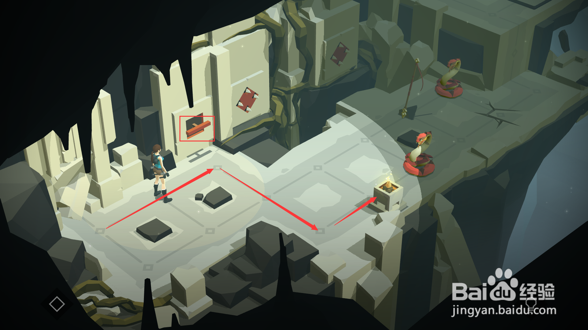 古墓丽影传说迷踪第五章第1紧闭之门关攻略