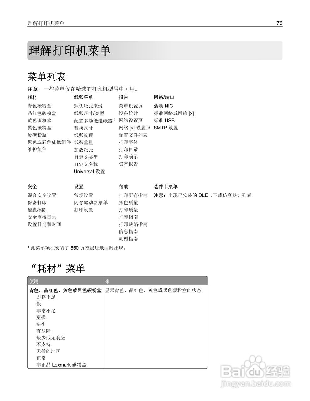 利盟CS510de彩色打印机说明书:[8]
