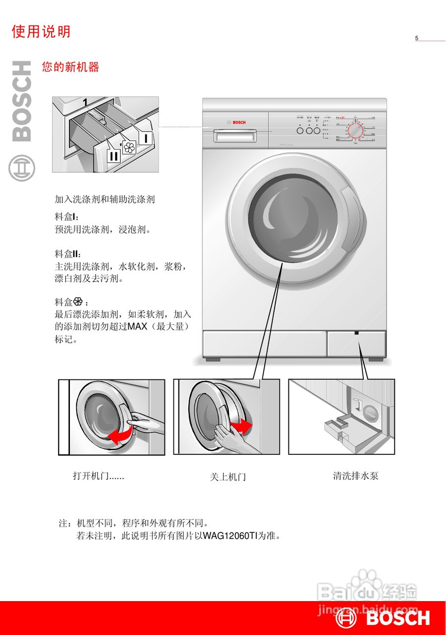 博世wlf15060ti全自动滚筒式洗衣机使用及安装说明书:[1]