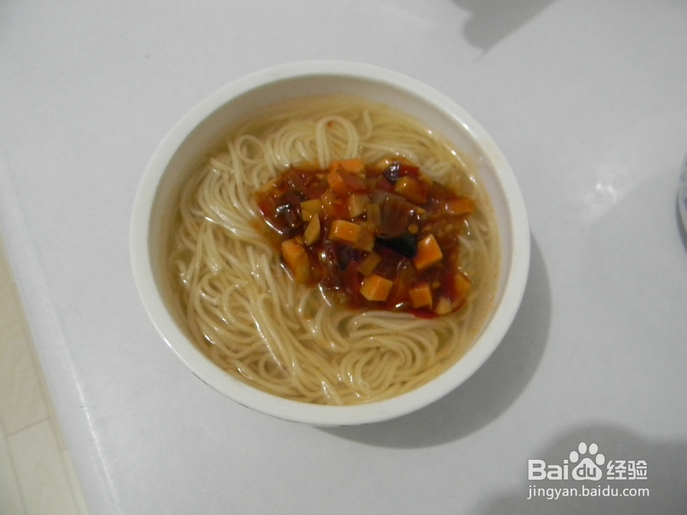 百变面条——杏鲍菇香辣龙须面