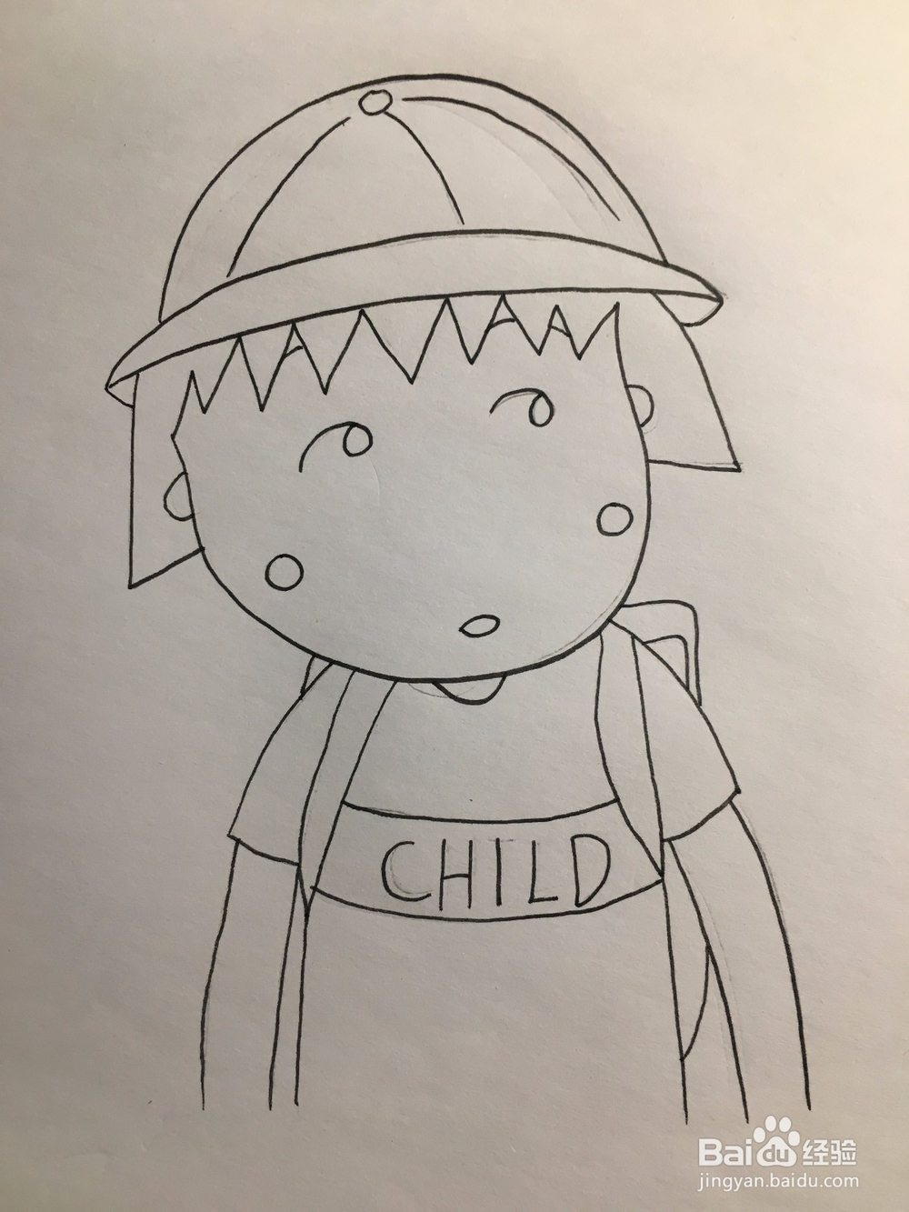 手绘：樱桃小丸子 彩色涂鸦 动漫角色简笔画