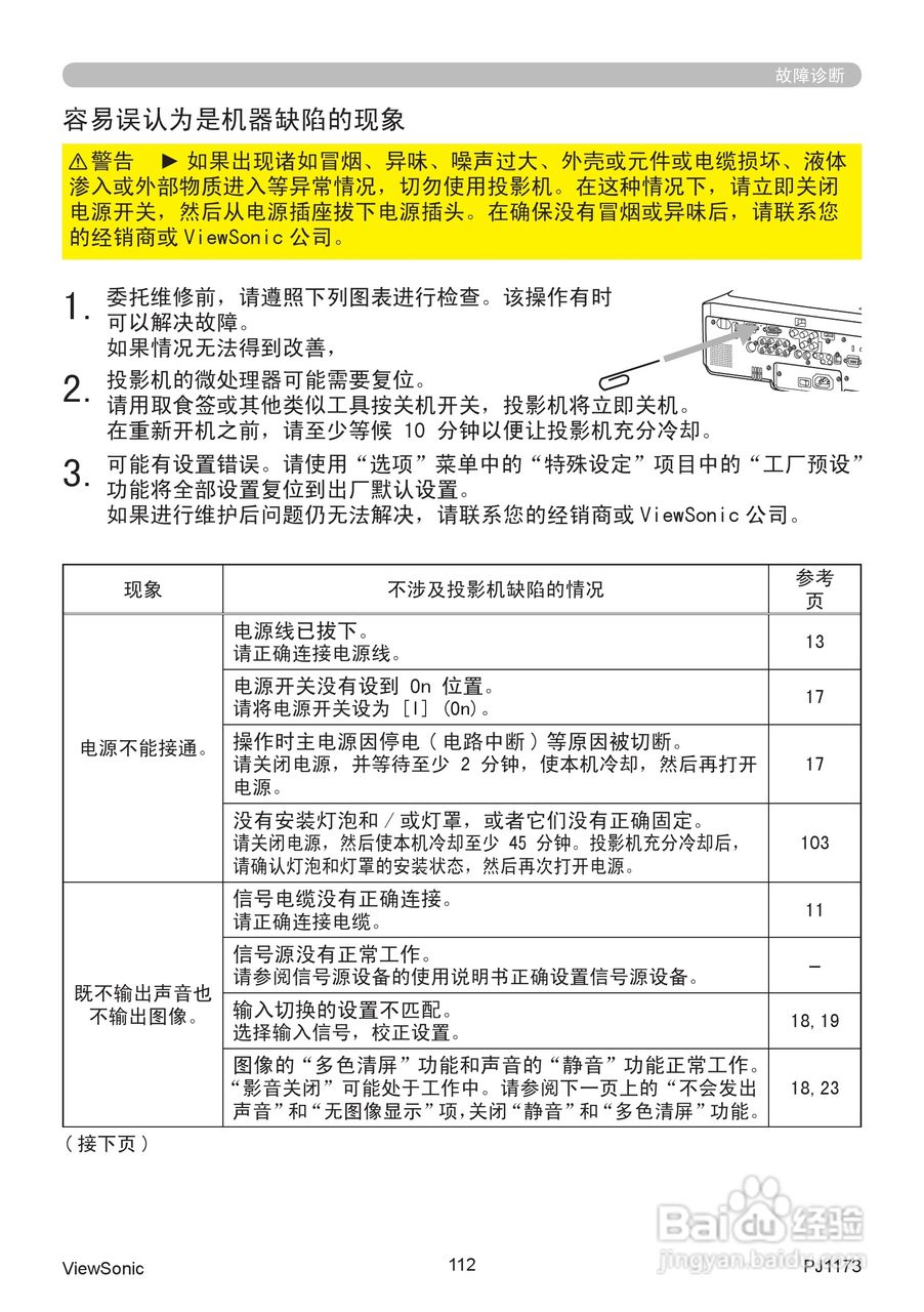 优派PJ1173投影机使用说明书:[12]