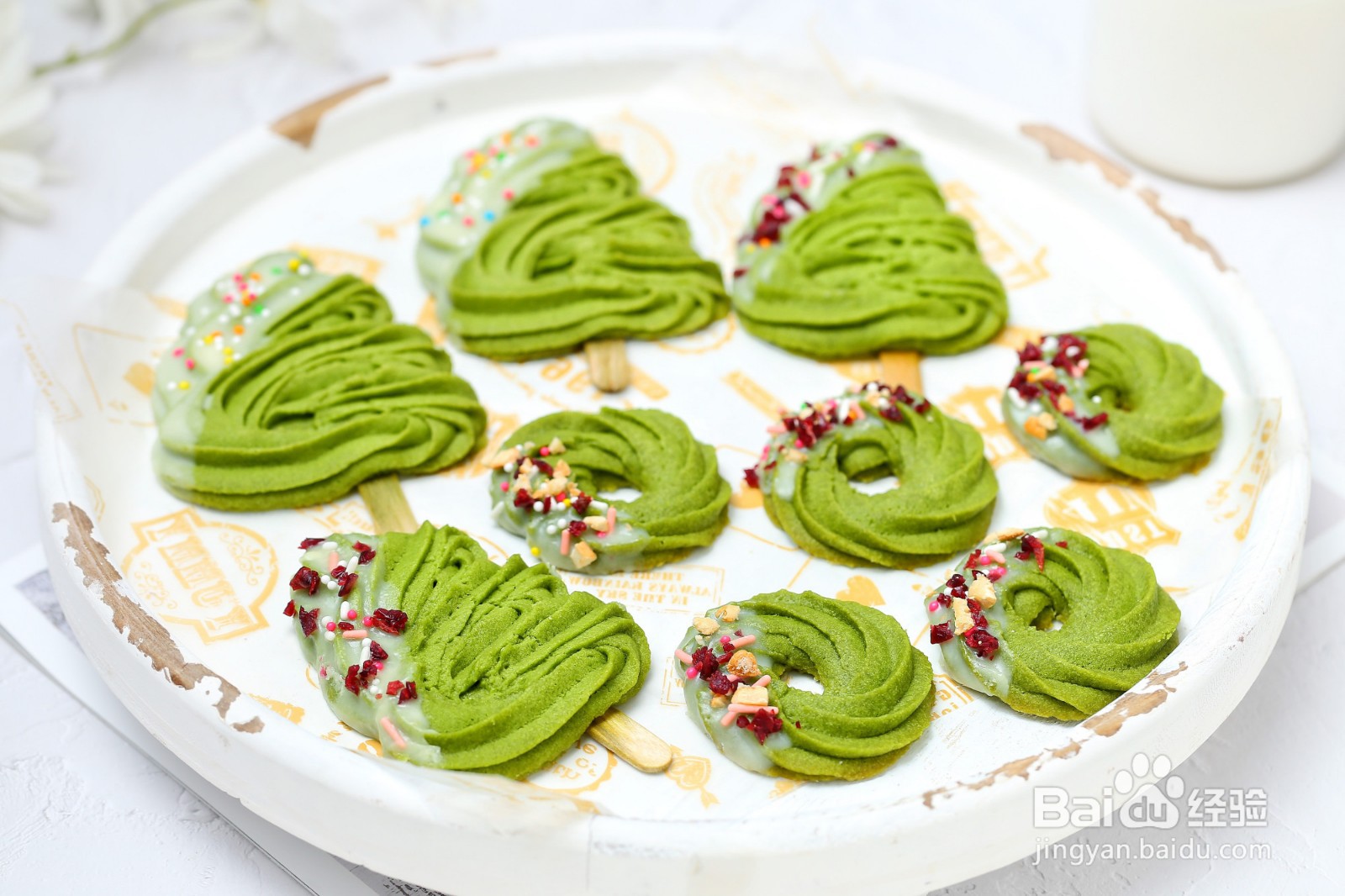 怎么做圣诞树花环曲奇饼干