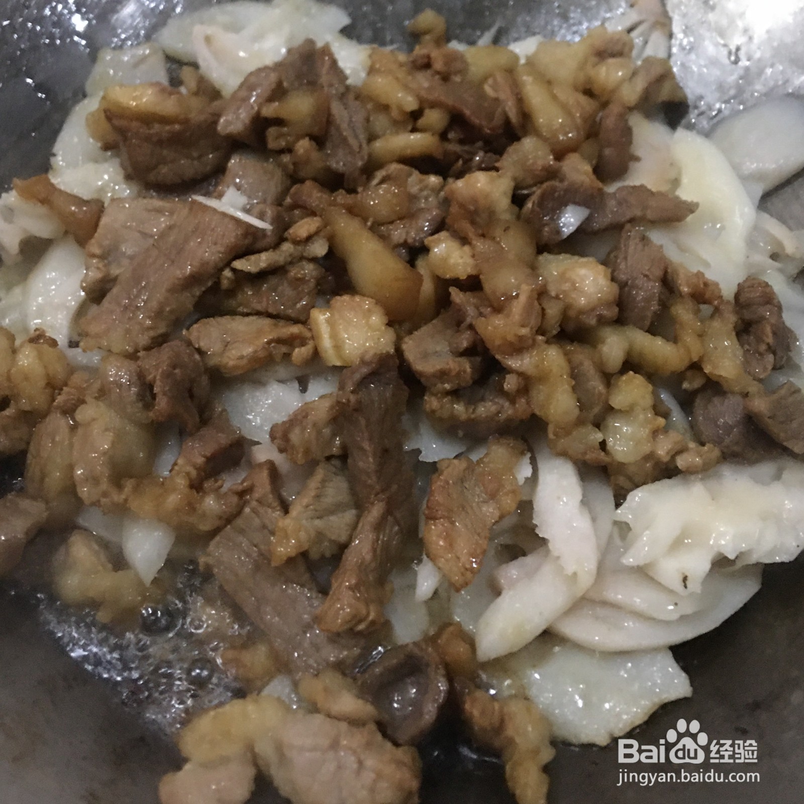 美味的莲藕炒肉片