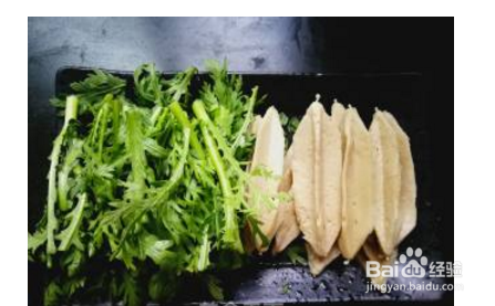 怎么做茼蒿炒面筋