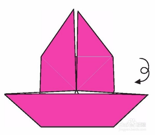 纸折小帆船(折纸教程)