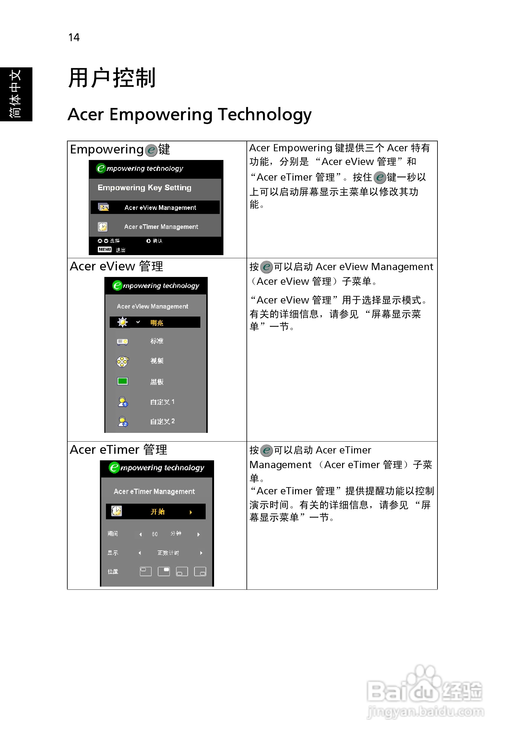 Acer投影机X1160 X1160P说明书:[3]