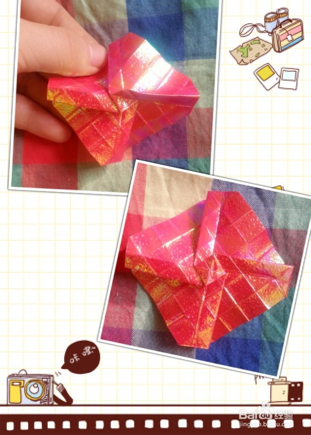 纸玫瑰的折法,节日礼物的不二法宝