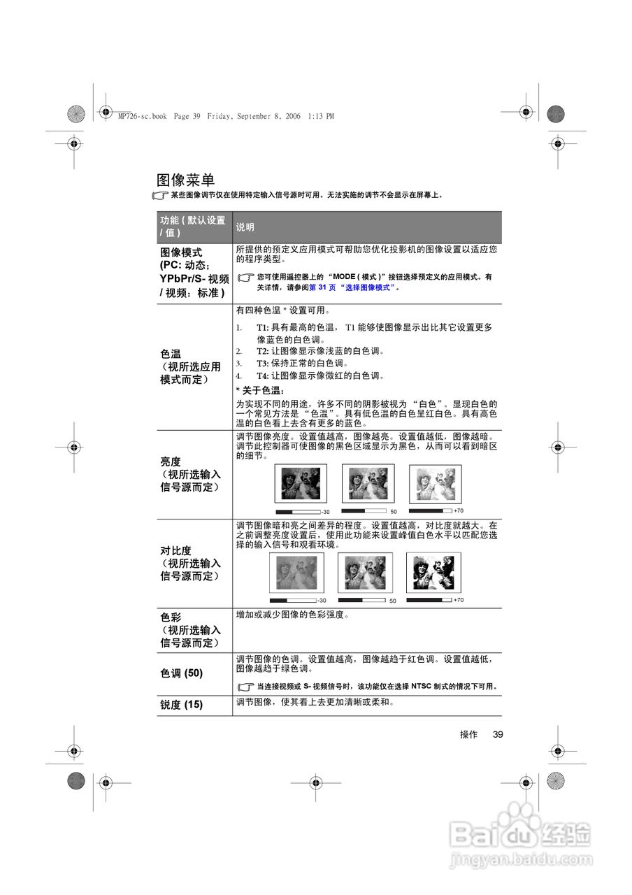明基MP725x投影仪使用说明书:[5]