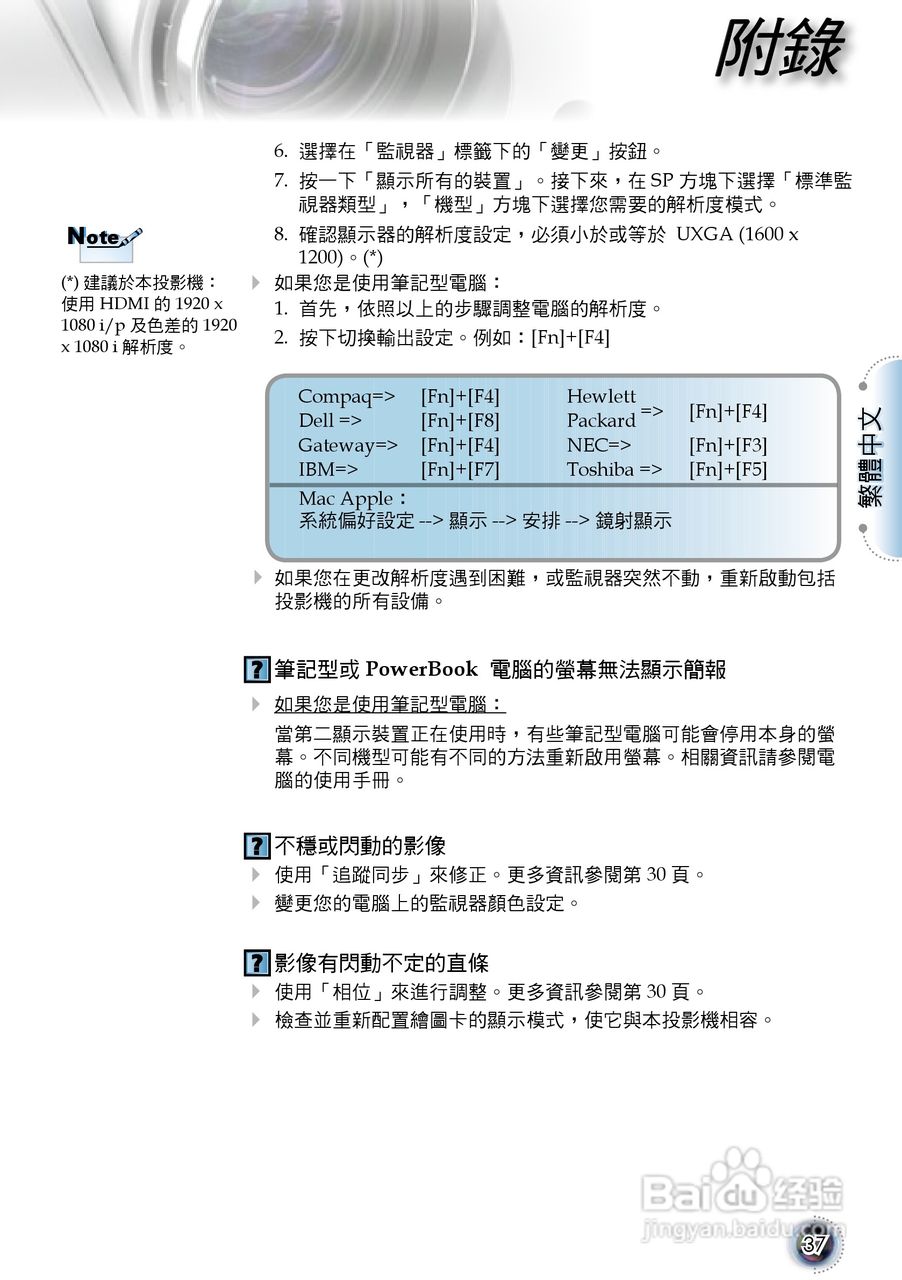 奥图码 HD803投影机说明书:[4]