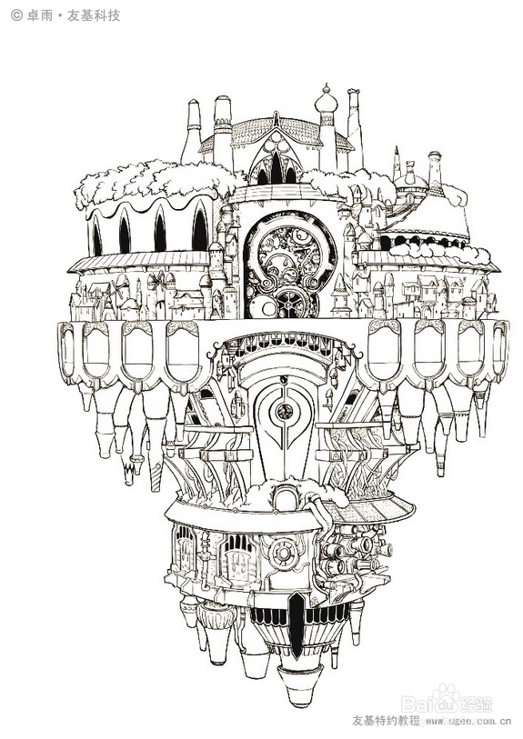 sai绘画教程:初识sai + 城堡绘画教程