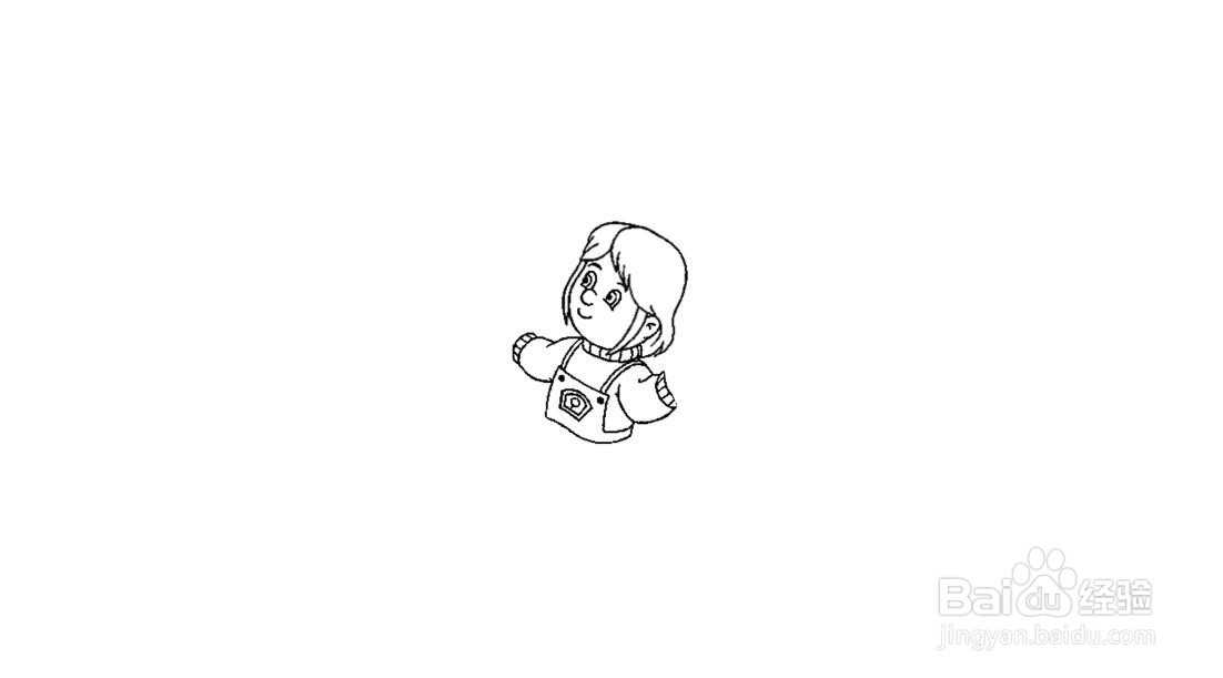 跳绳女孩简笔画教程