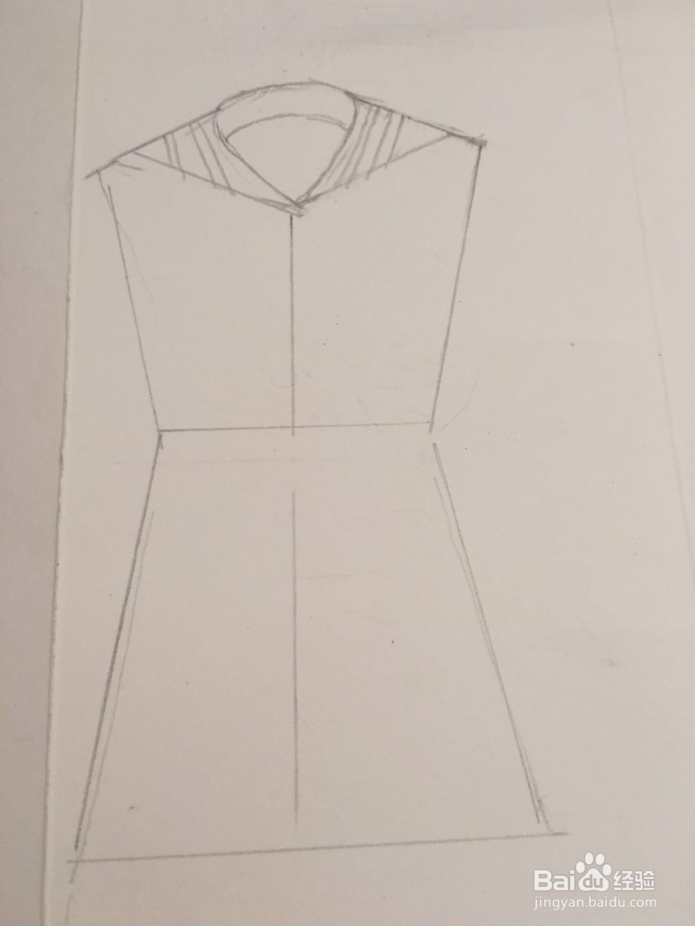 怎样画女士海军领衬衫