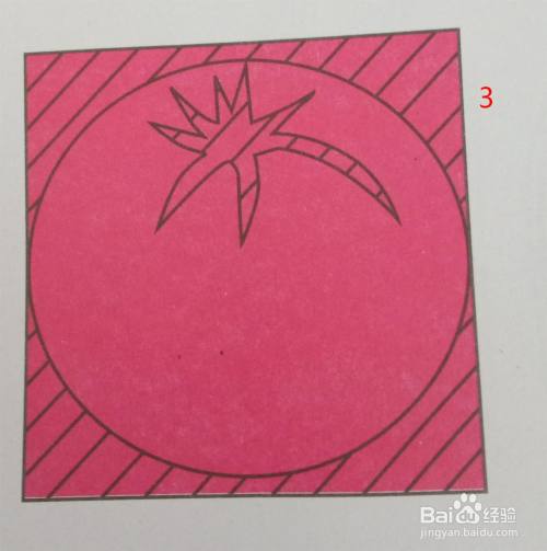 儿童剪纸——西红柿纹样