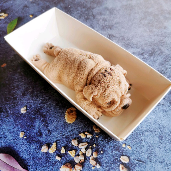 可爱沙皮狗黑巧克力慕斯蛋糕