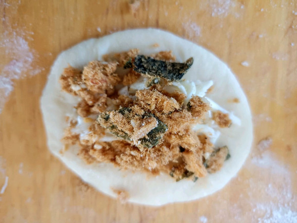 肉松芝士火腿小面包