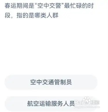 春运期间是空中交警最忙碌的时段指的是哪类人群