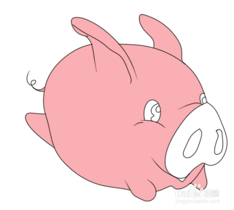 简笔画---卡通小胖猪的画法