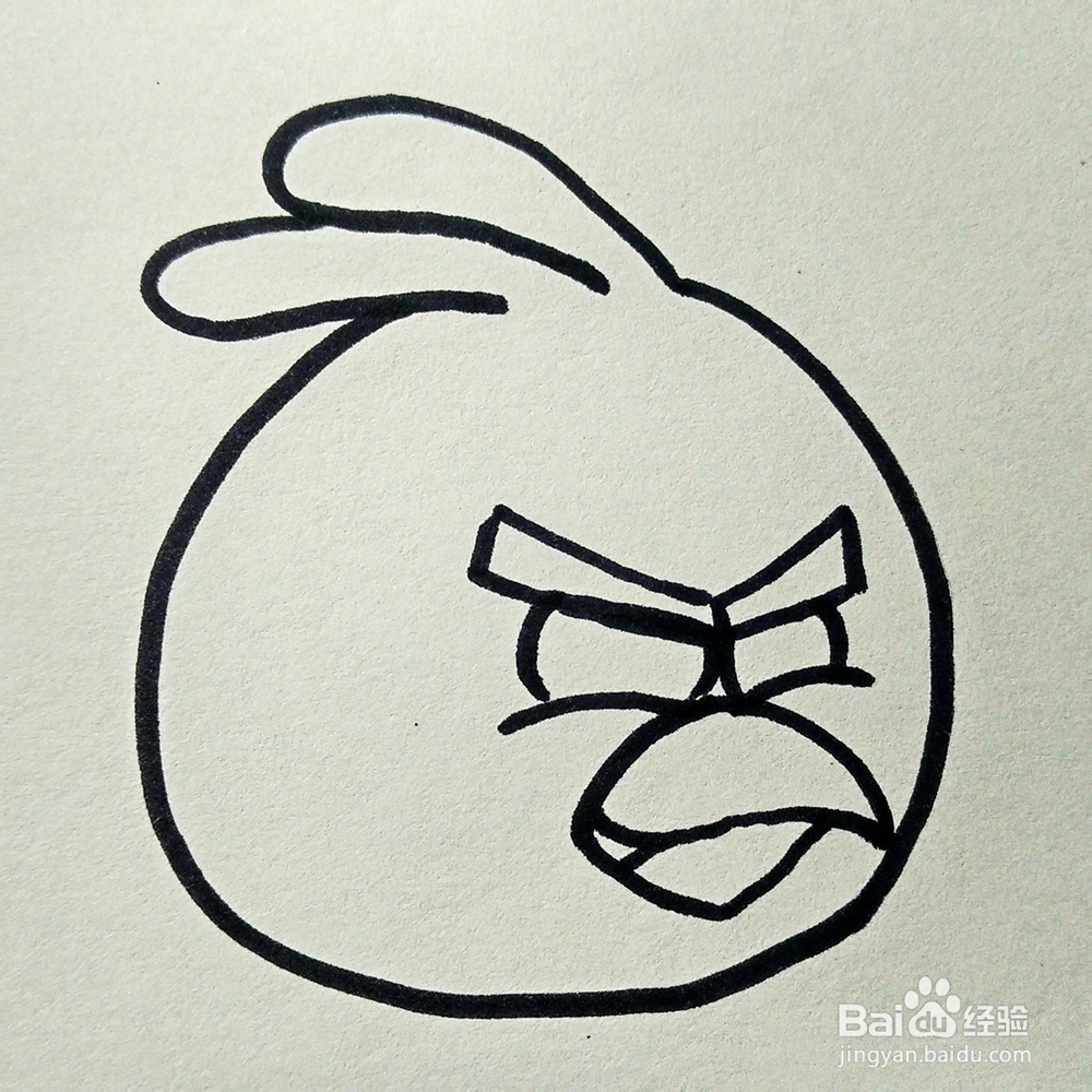 儿童简笔画：愤怒的小鸟