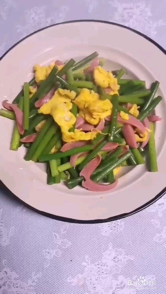 鸡蛋炒苔蒜的做法