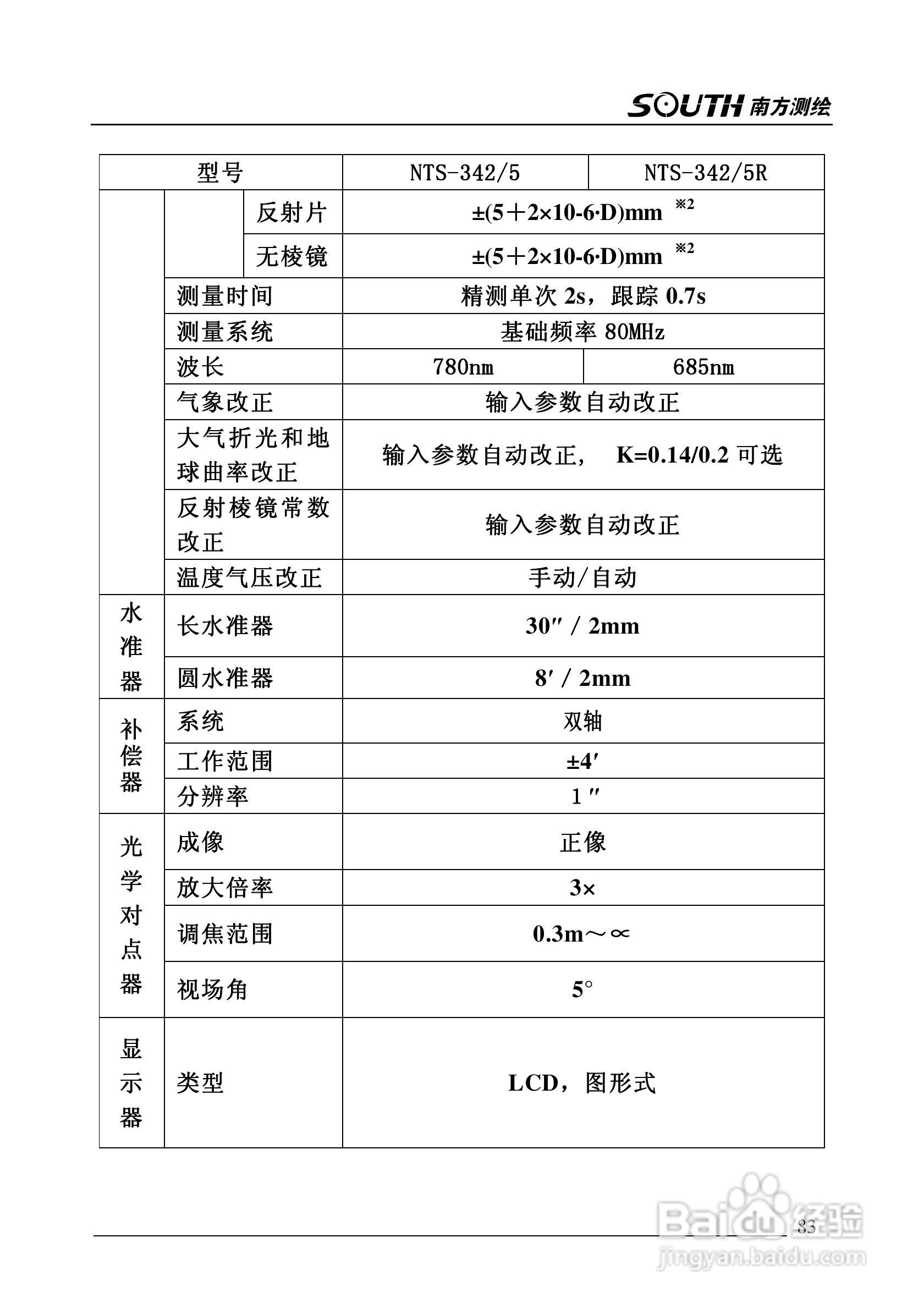 南方全站仪NTS-345R使用说明书:[9]