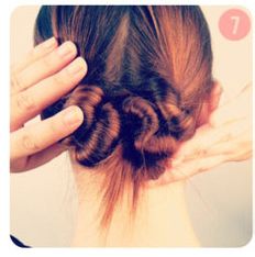 好看的盘发鸟窝头