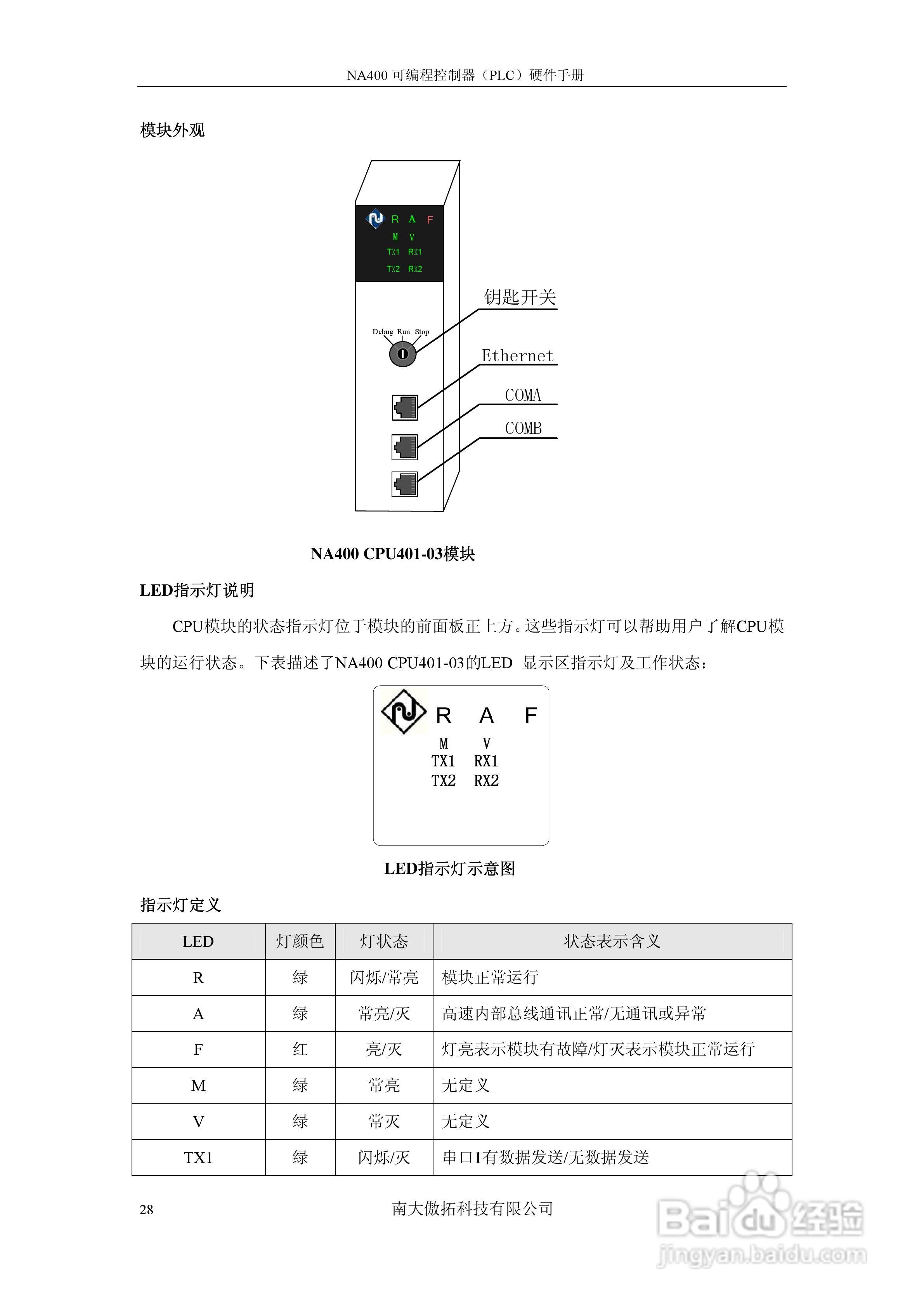 傲拓NA400可编程控制器硬件手册V1.8:[3]