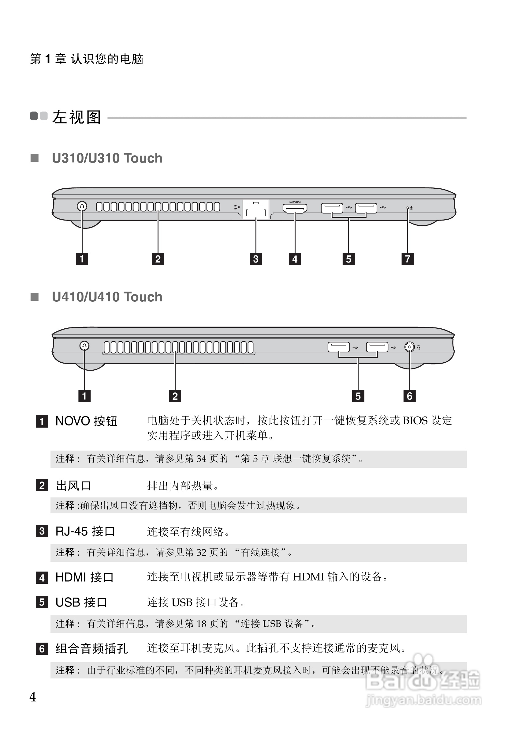 联想IdeaPad U410 touch笔记本电脑说明书:[1]