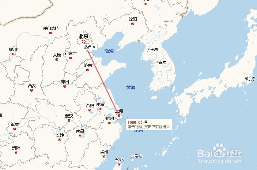 如何在网页版高德地图上测量两地距离