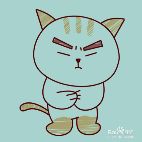 如何手工画猫的简笔画？