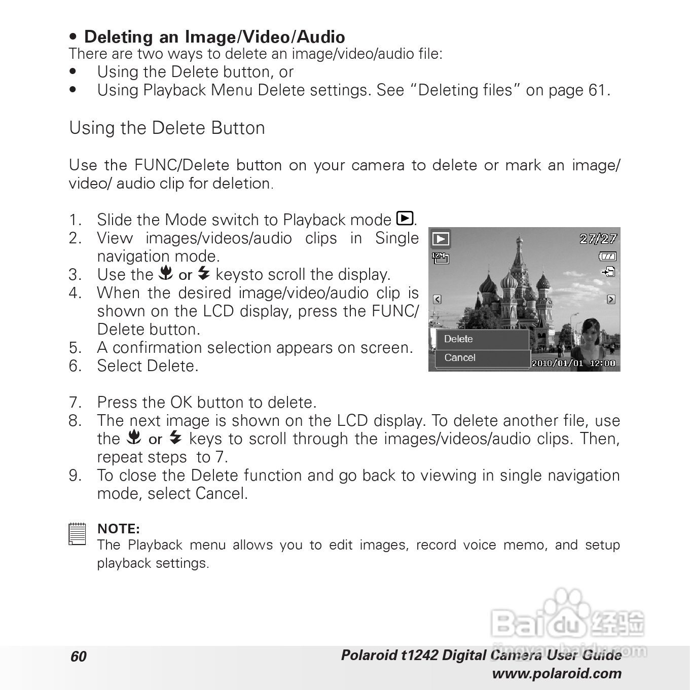 宝丽来Polaroid t1242数码相机使用说明书:[6]
