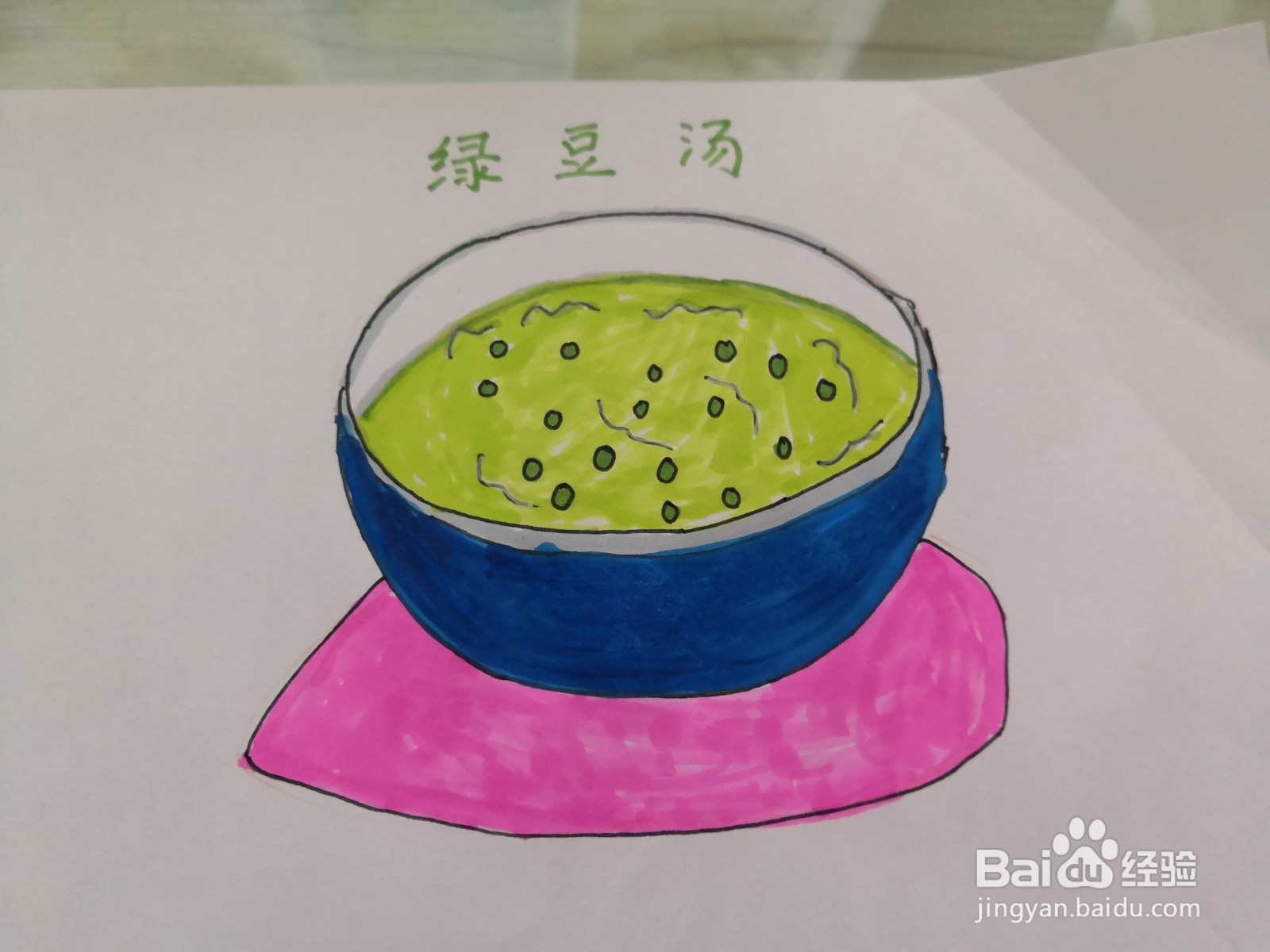 绿豆汤简笔画