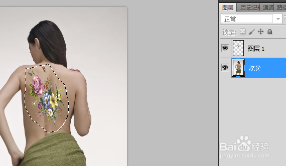 ps怎么制作人体彩绘图片？