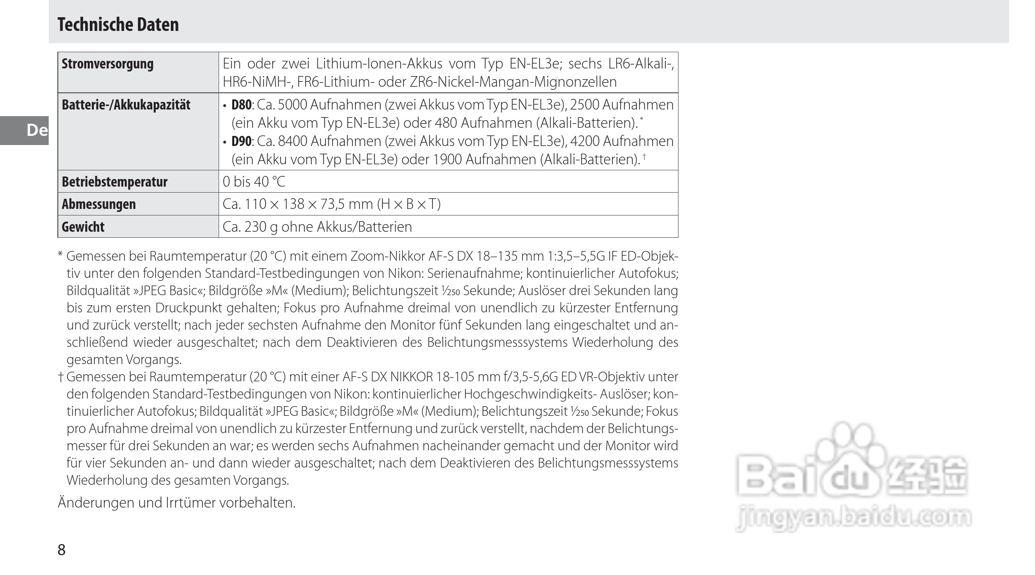 Nokon MB-D80数码单反相机使用说明书:[4]