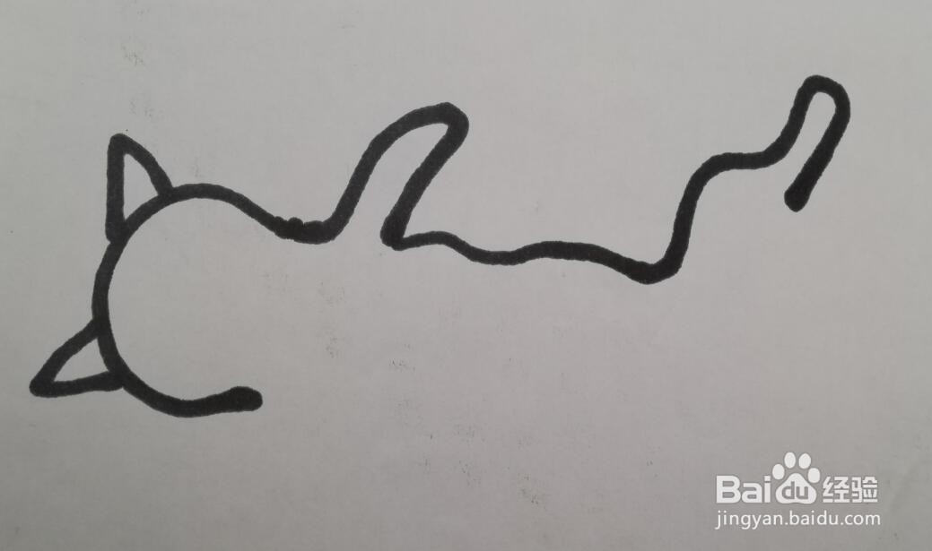 儿童简笔画 小猫的画法 小猫的简笔画
